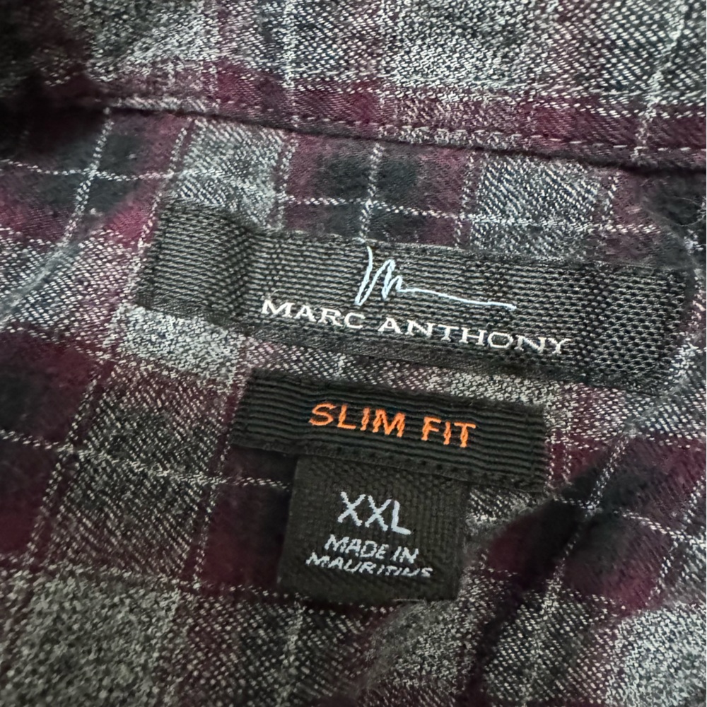 XXL Mark Anthony Red and Gray Flannel